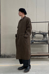 AVIVA JIFEI XUE Oversized long coat with detachable vest AJX-FW22-OLC-BR-SHENZONG Dark Brown FW22-OLC-BR
